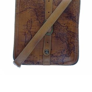 Patricia Nash Venezia Signature Map Print Crossbody Shoulder Bag